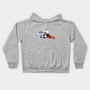 Cuphead Shotgun Design Kids Hoodie